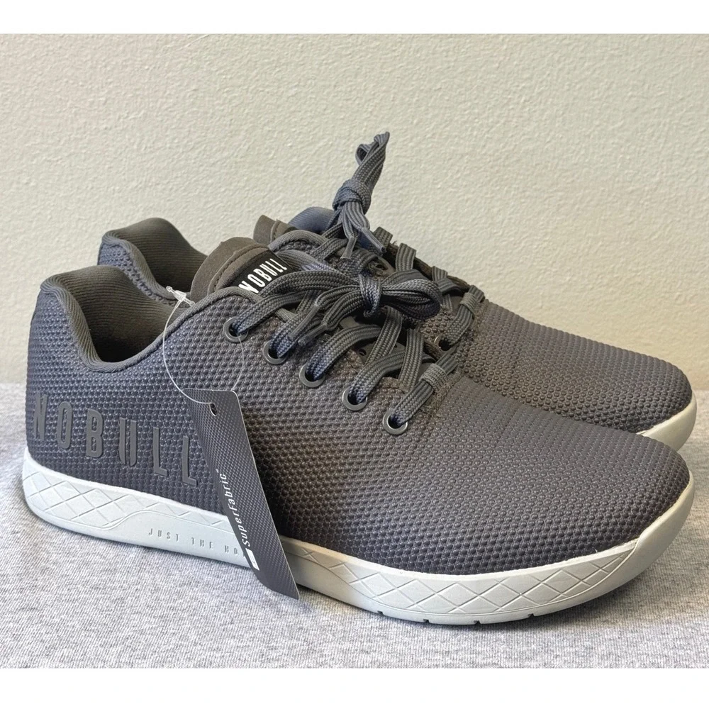 NOBULL SuperFabric Trainer Mens 8.5 Womens 10 Grey Cross Training Shoes NWOT